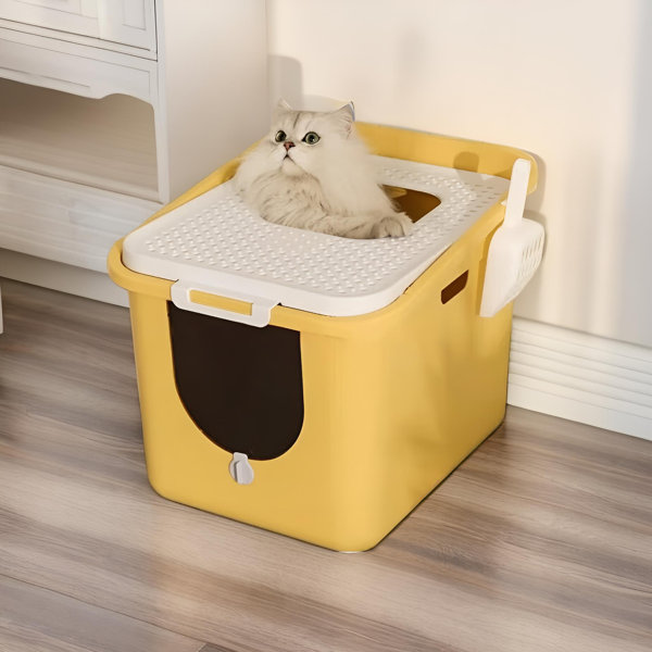 Tucker Murphy Pet™ Top In Type Cat Litter Box, Oversized, Fully